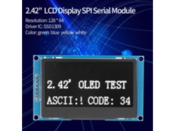 Módulo De Display Oled 2.42" 128x64 Com I2c Da Laxiscreed Para Projetos Diy