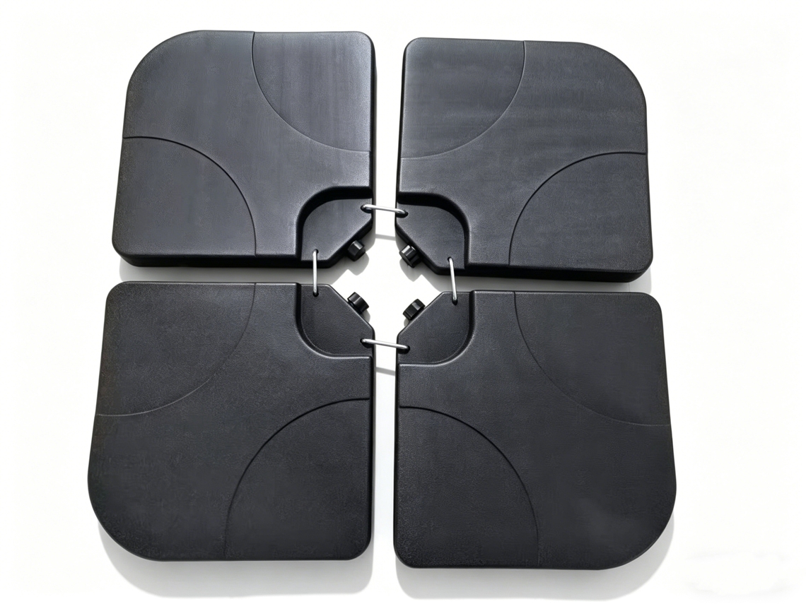 Base Modular para Guarda sol 4 Peças Recheável Preto LORVIK