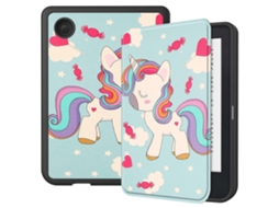 Capa Protetora Para Leitor Eletrônico Kobo Clara 2e Com Estampa De Couro Pu E Capa Protetora À Prova De Choque Com Função De Hibernação Automática Int