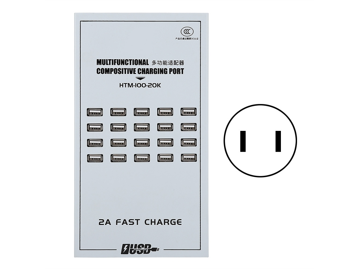 Adaptador Usb LAXISCREED 20 Portas 2a Carregamento Rápido