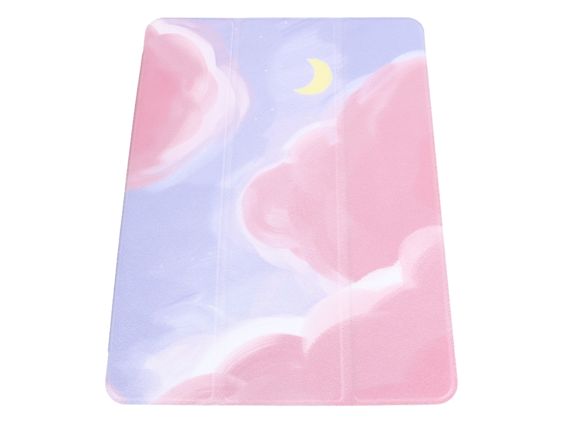 Capa de couro Pu para tablet iOS 10.2 com gaveta transparente para caneta rosa