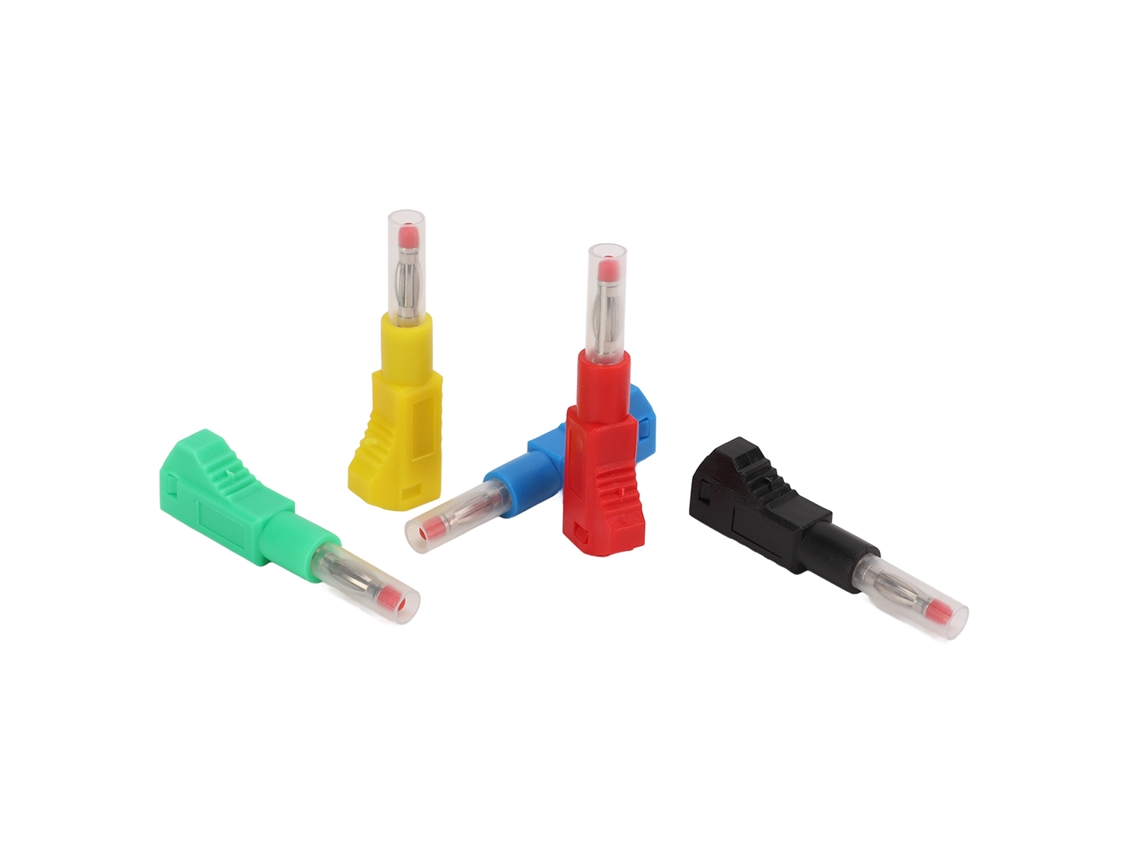 10pcs Conector Banana Retrátil 4mm 600v 32a Cat Ii 5 Cores Para Equipos Digitales 3c