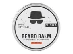 60g Bálsamo De Cuidado De Barba Natural Para Hidratação E Suavização Com Cera De Bigode