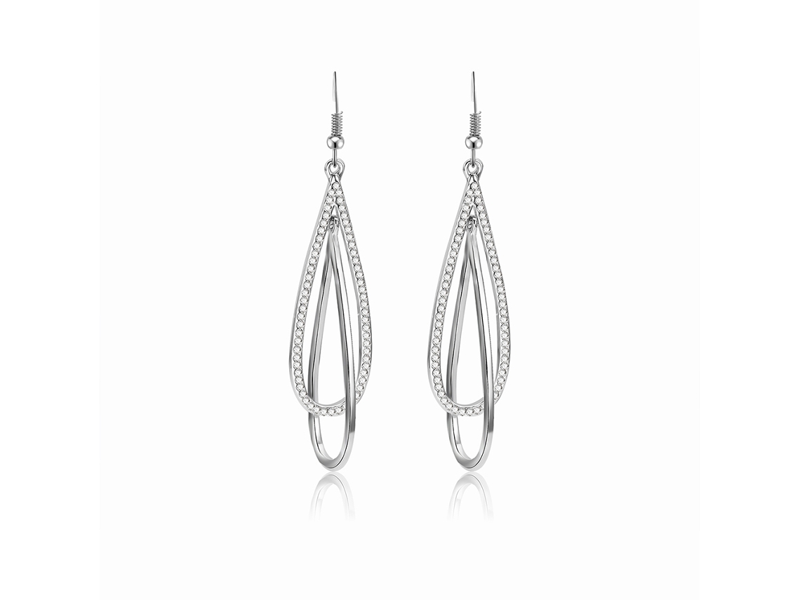 Brincos Longos Estilo Ocidental Com Strass Simples