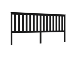Cabeceira de cama VIDAXL Preto Madeira de pinho (206x6x101 cm)