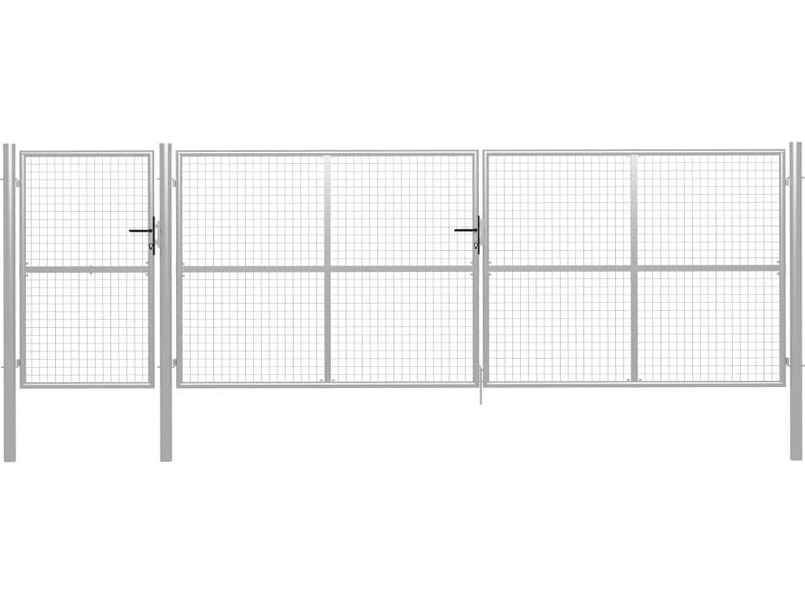 Garden Gate, Garden Gates Vidaxl Prateado Aço (500 X 150 Cm)