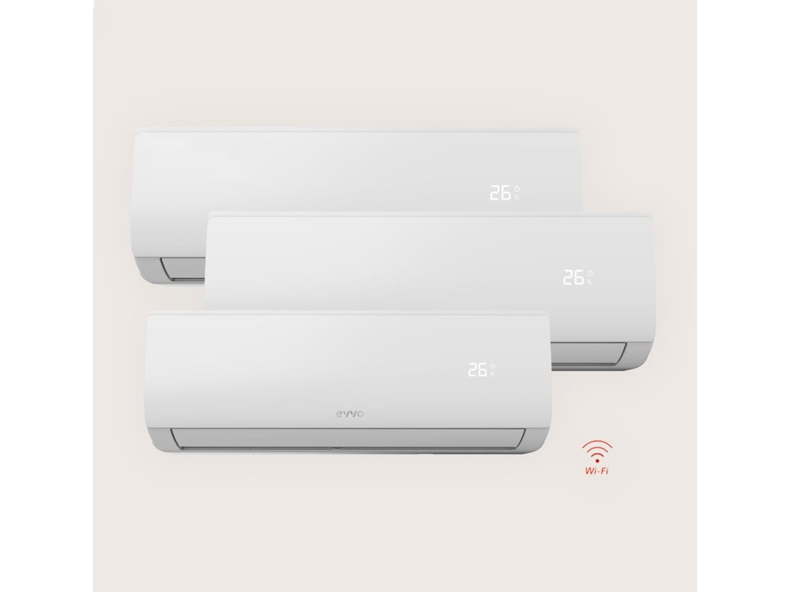Ar Condicionado EVVO Clima Multi 3x1 Wifi Sistema Inverter 9000 + 9000 + 12000 Btu