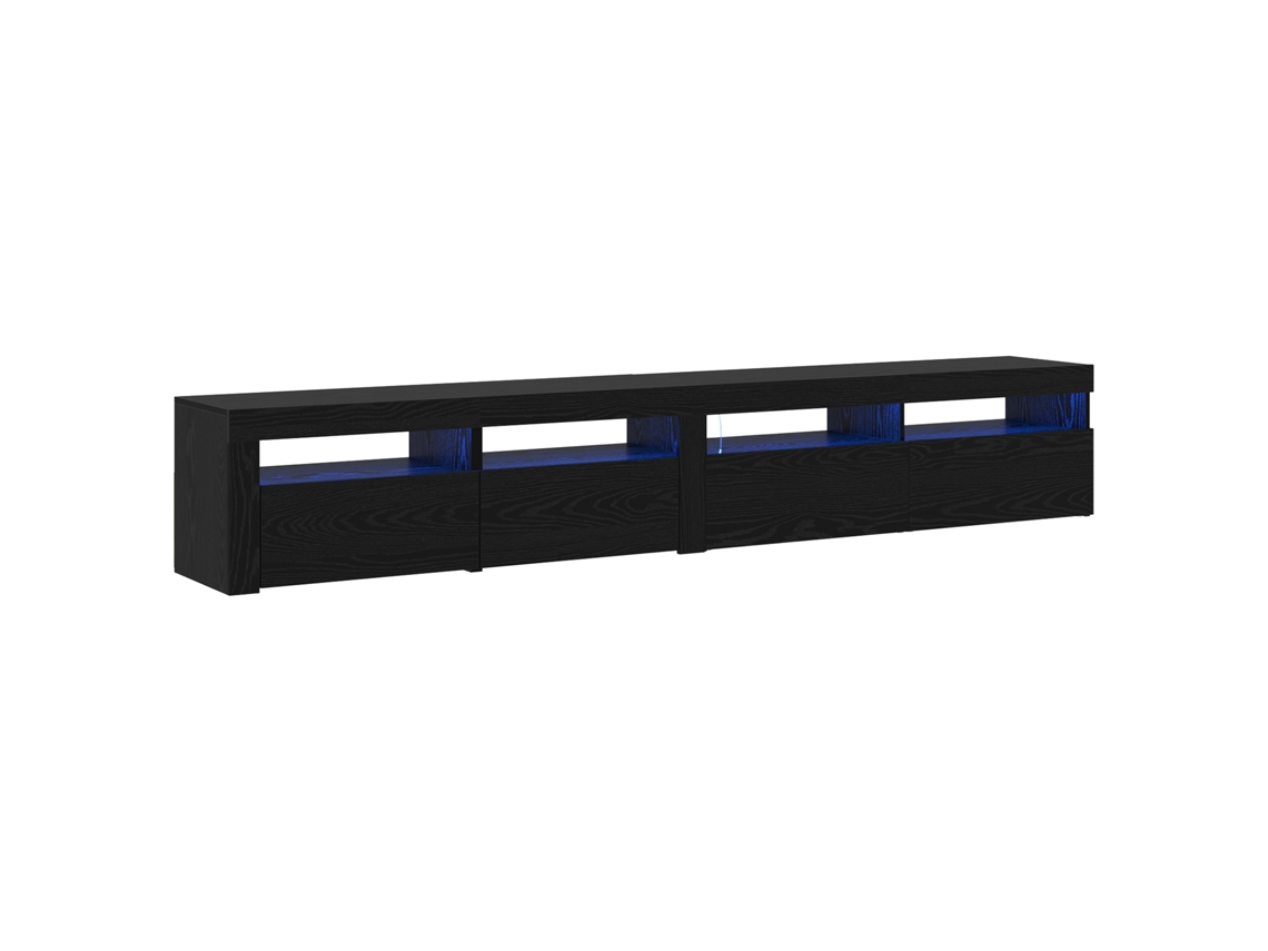 Conjunto 2 Gabinete Para Tv Vidaxl Preto Derivados De Madeira (240 X 35 X 40 Cm)