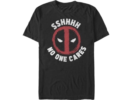 T-Shirt de Homem SUPERHEROMARVEL One Cares Deadpool Algodão (M)