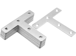 Placa de reparação T plana de aço inoxidável 304 80x80mm 15 peças suporte de união para móveis e estruturas