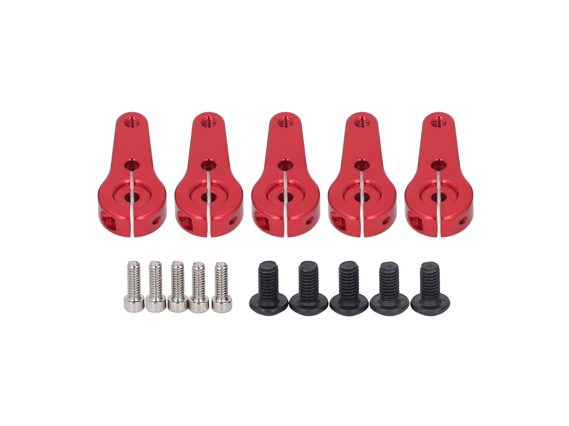 5 Peças Braços de Servo de Alumínio 25t M3 31mm para Carros RC Redcat Axial Scx10 D90 Hpi Vermelho S/MARCA