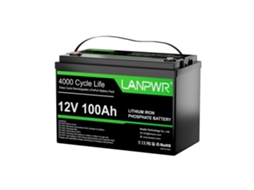 Directo da ue Lanpwr 12v 100ah Lifepo4 Bateria De Reserva, 1280wh De Energia, 4000 Ciclos Profundos, 100a Bms, Conectável Um Inversor Solar