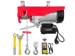 Guincho Elétrico 250kg Com Cabo De 12m, Motor De Cobre E Controlo Remoto Para Oficina E Garagem Tekmaquinas