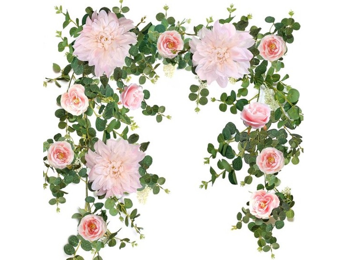 Flor De Eucalipto Artificial - Decoração De Casamento Wand - Rosa