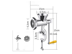 Máquina Multifuncional Manual para Enema, Picador de Alho, Pimenta e Moedor/misturador Carne Bolinhos, Ideal Fazer Linguiças. AQUAFORGE