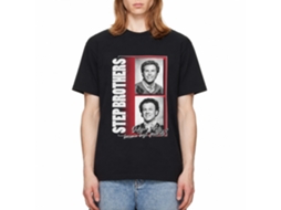 Rockinstone Step Brothers Black And White Photos Black T-shirt Size:m