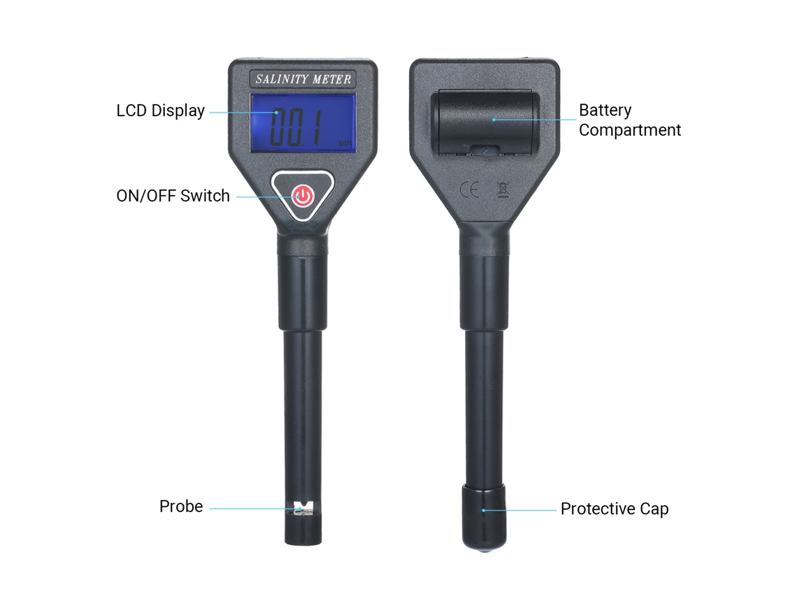 Yuru salinômetro Portátil com Atc para Água do Mar Aquário Piscina Medidor de Salinidade Lcd 0 199,9ppt Preciso