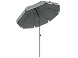 Guarda-sol inclinável com âncora de areia e bolsa de transporte 150x185 cm cinza escuro | S/MARCA