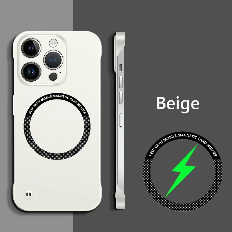 Capa Magnética Ultrafina Sem Moldura Para Iphone X/xs (branca), Compatível Com Carregamento Sem Fio.