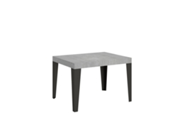 Mesa de Jantar Extensível 80X120/204 Cm Flame Cimento Quadro Antracite