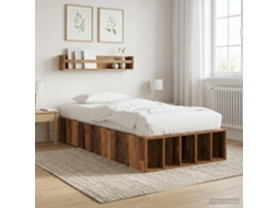 Vidaxl Estrutura De Cama Com Armazenamento Madeira Antiga 80 X 200 Cm