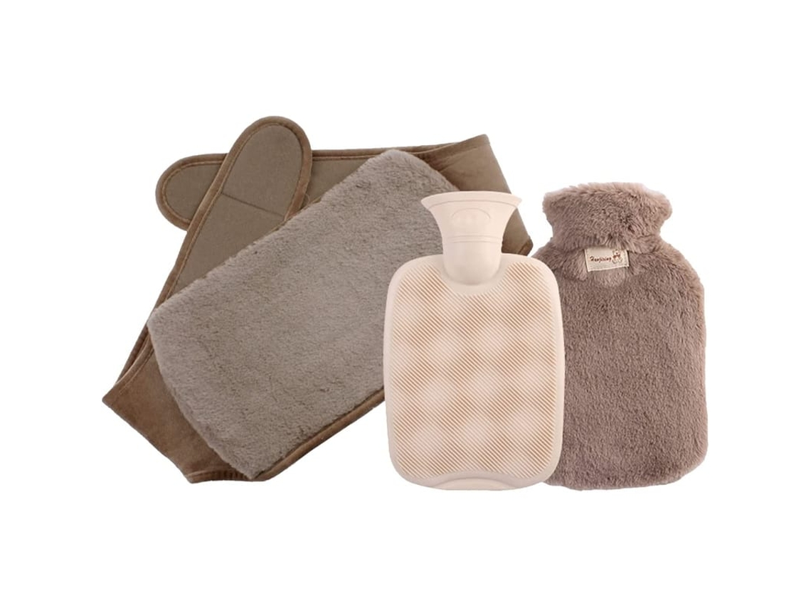 Bolsa De Água Quente Com Capa De Pele De Coelho Imitada Para Cintura