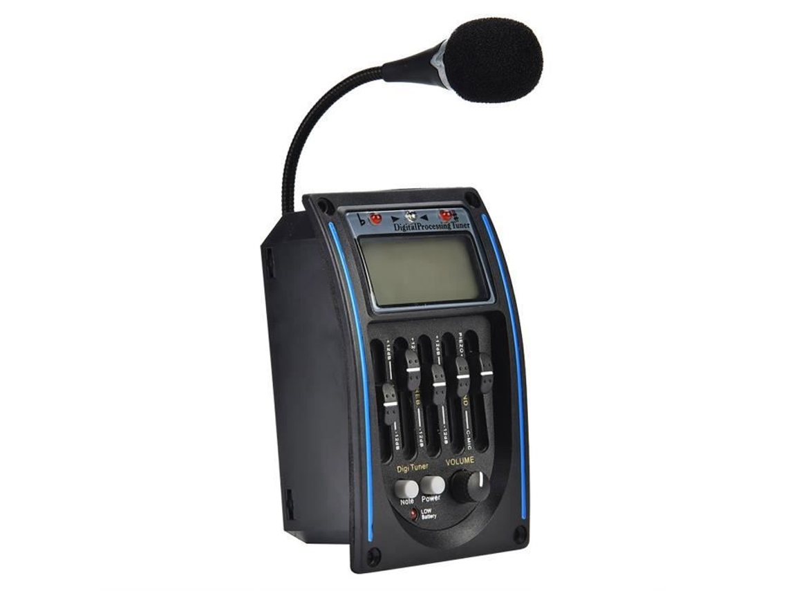 Equalizador Digital Afinador Plano Retroiluminado Lcd Captador de Guitarra em Casa para Fishman no Palco Ao Ar Livre