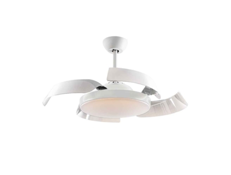 Ventilador DC ENZO LED branco controle remoto integrado CCT ajustável SCHULLER