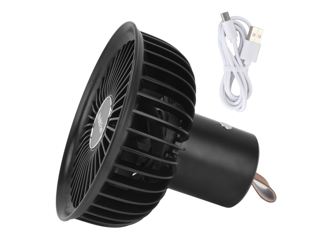Vento Elétrico Portátil Usb Recarregável Camping Preto