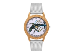 Reloj De Pareja Unisex De Cuarzo Con Correa De Silicona Y Dial Redondo (plata)