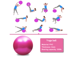 Bola de Yoga Anti explosão Espessada com Bomba de Ar para Pilates Equilíbrio 45/55/65/75cm S/MARCA