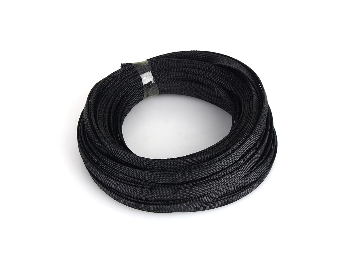 Manga Trançada Pet Expandível 6mm Densa 10m Flexível Para Cabos Elétricos Automotivos E Eletrônicos