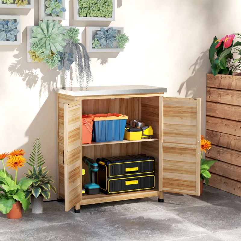 Armário Jardim Prateleira Bancada Abeto 79x43x92cm VELTRIX