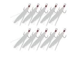 Anzol de Pesca Artificial com Penas 6 10pcs