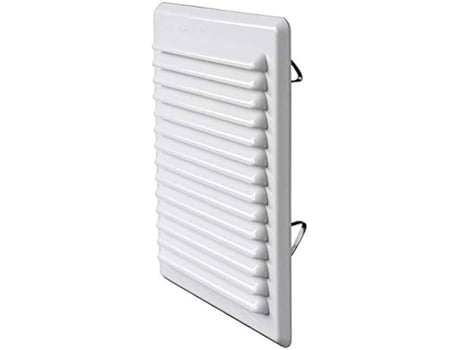 Amr200B Grelha de Ventilação Retangular em Plástico Branco com Rede Anti-Insetos e Molas. Dimensões LA VENTILAZIONE