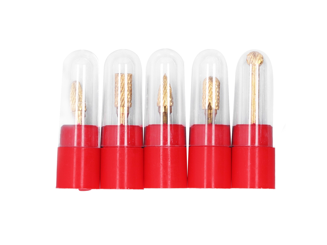 Conjunto de 5 Brocas de Corte Duplo para Polimento e Escultura, Ferramentas Rotativas