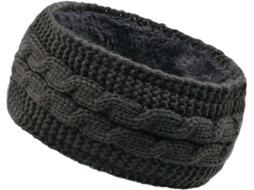 Faixa de cabeça tricotada e antiderrapante, grossa, espessa e elástica, para mulheres, ideal para o inverno.