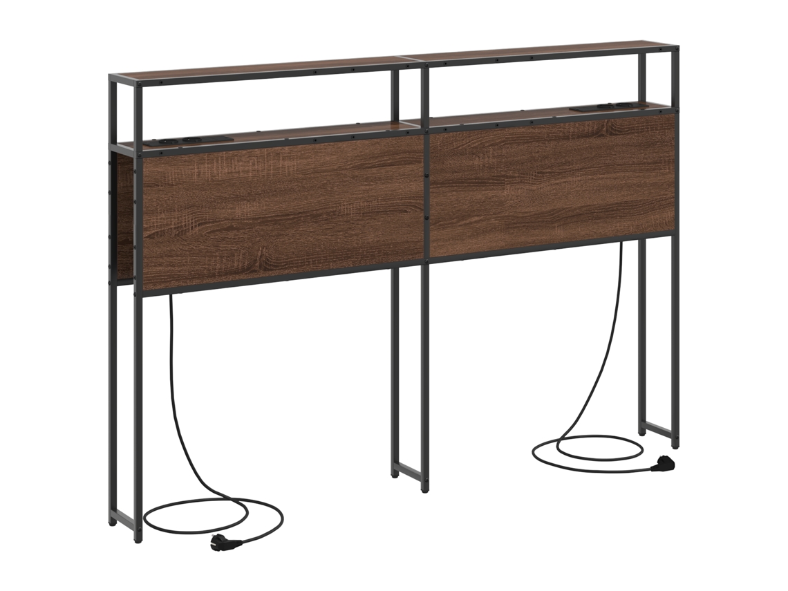 Conjunto 1 Armazenamento De Cabeceira Vidaxl Castanho Derivados De Madeira (98 Cm)