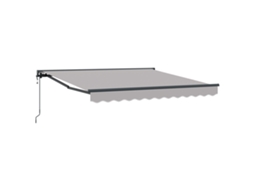 Conjunto 1 Toldo Retrátil Vidaxl Cinzento-claro Alumínio (300 X 250 Cm)