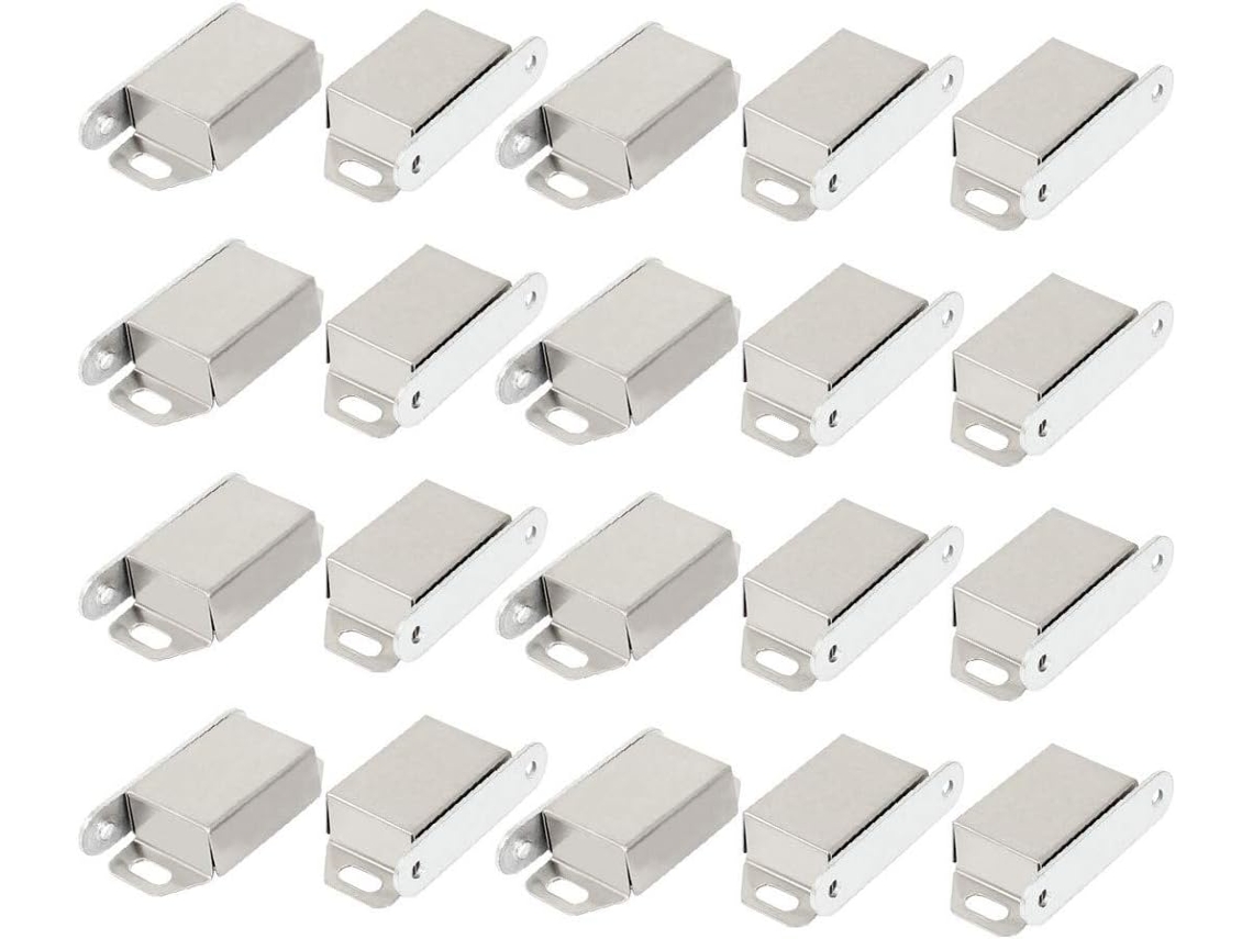 Novo Lon0167 20 Peças Com Fecho Magnético Único Porta De Armário Metal, Confiável E Eficaz, 48mm De Comprimento Id
