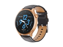 Smart Watch SHAH ARPAN Gtr2 Bluetooth Call Health Monitor Couro Dourado e Preto