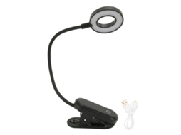 Rebe-lâmpada De Escritório Clip Com Controle Táctil E Pescoço De Ganso 360°, Luz Led Multifuncional Para Leitura Na Cabeceira Da Cama
