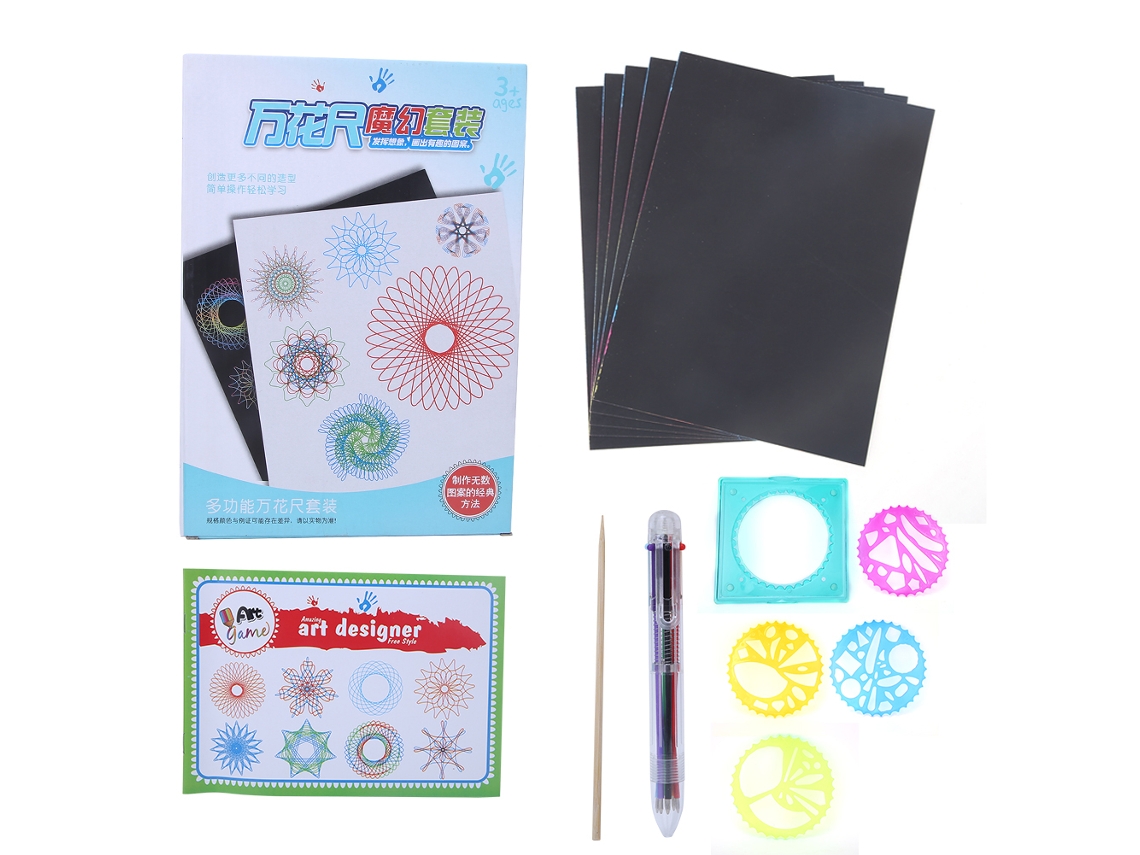 Primerox conjunto Régua Geométrica Infantil Ferramenta de Desenho Arte Aprendizagem Crianças Acima 8 Anos