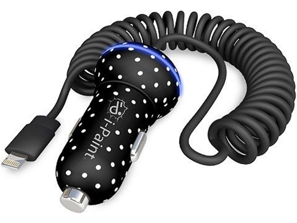 Carregador I-PAINT Car 2.4A Lightning Pois