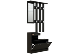 Banco Sapateira com Assento Acolchoado para Entrada, 80x30x47cm Branco DECORALAR TECH