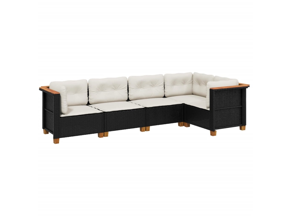 Garden Sofa Set, Garden Sofa Sets Vidaxl Preto Rattan / Vime (n/a)