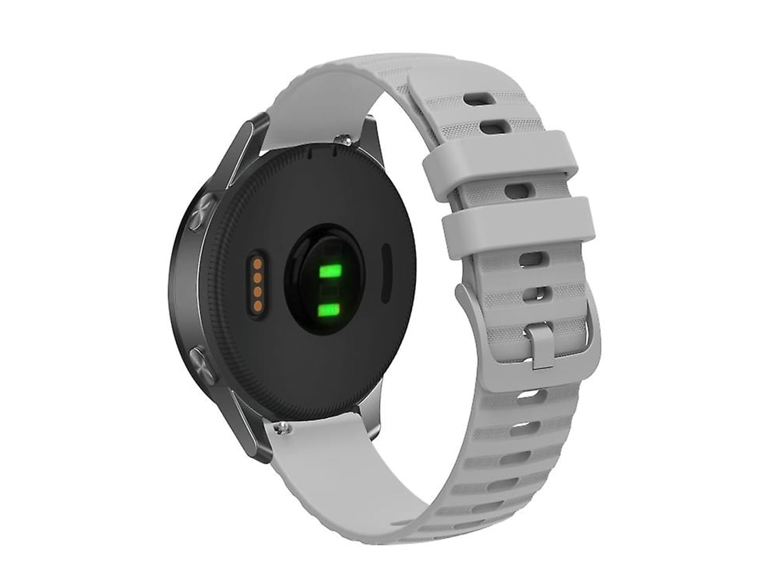 Lurelia Pulseira De Relógio Garmin Venu 2s Silicone Cor Sólida Com Pontos Ondulados 18 Mm Cinza, Acabamento Moderno