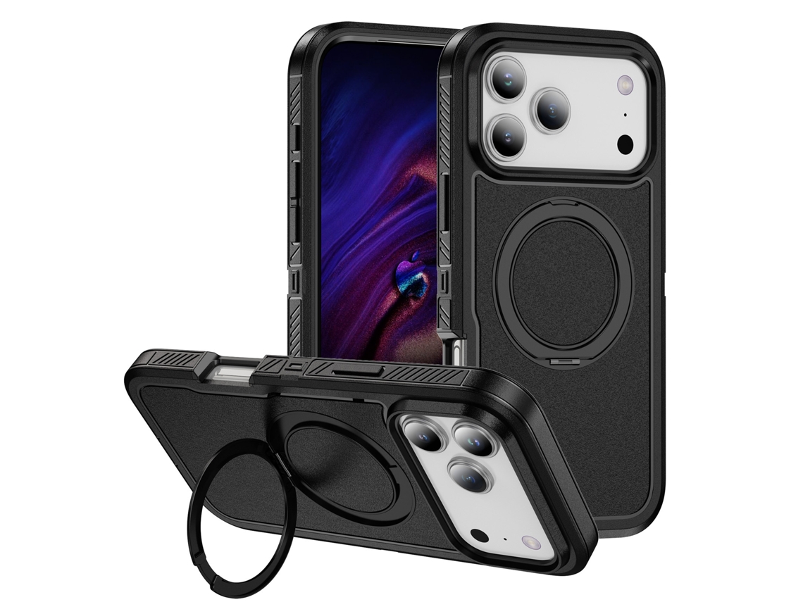 Capa De Celular Resistente A Quedas Para Iphone 13 (preta + Transparente)