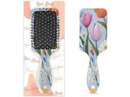 Escova Desembaraçadora Para Cabelos Molhados E Secos, Com Flores E Folhas Coloridas, Pentes Com Almofada De Ar Botânica