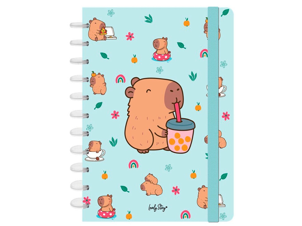 Caderno Capivara Bubble Tea A4 Linda História